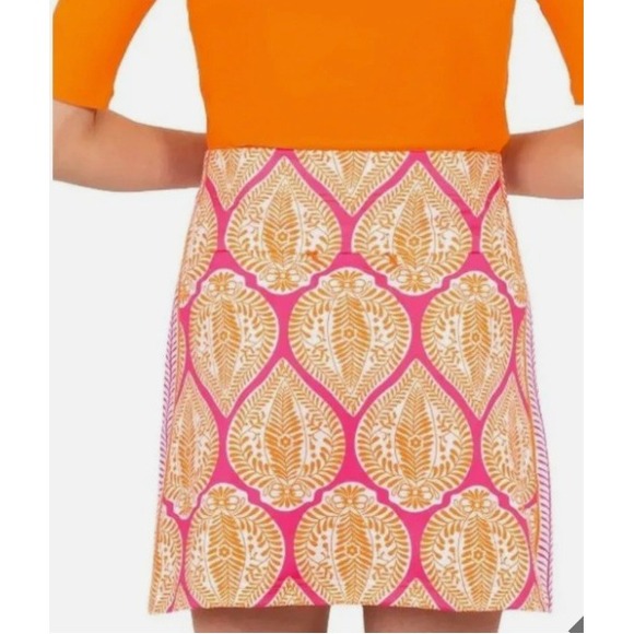 Gretchen Scott Skippy Skort Skirt Indian Summer Medallion Pink Orange Small - Picture 5 of 8